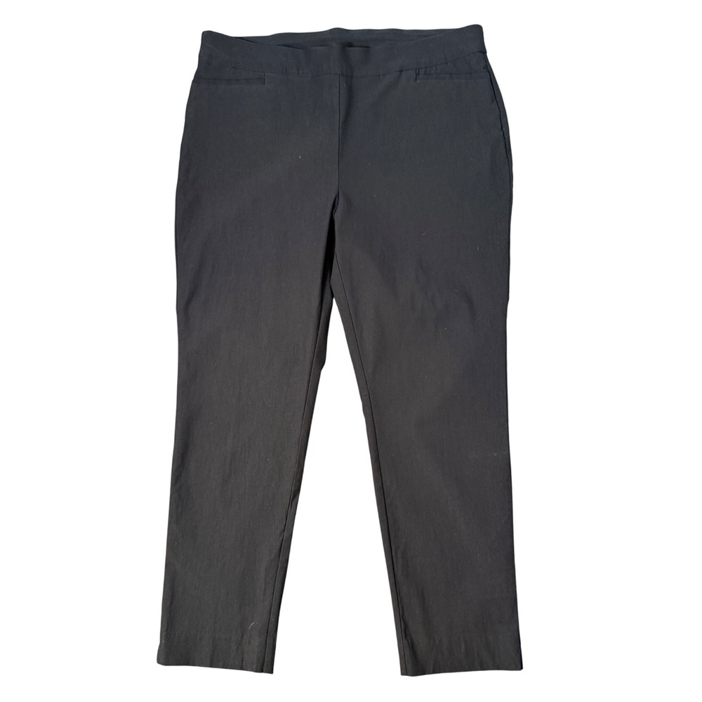 Chicos Slimming Classic Black Ankle Pant (3/XL/16) Stretch Minimal Closet Staple - Picture 12 of 12